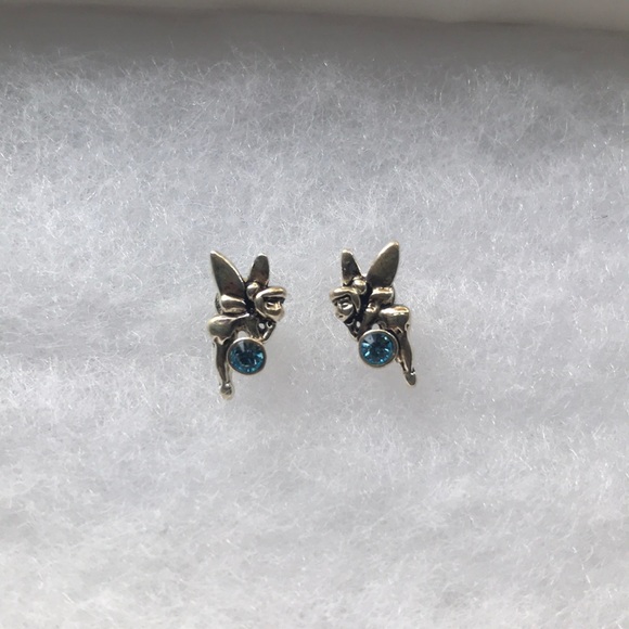 Disney Jewelry - Disney Tinkerbell Aquamarine Birthstone Studs